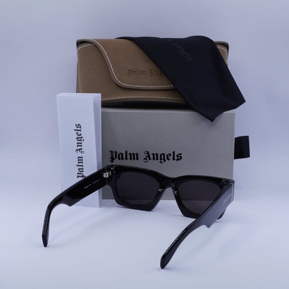 Palm Angels PERI089 BODIE 1007 Square Sunglasses - Black/Dark Grey - Picture 9 of 9